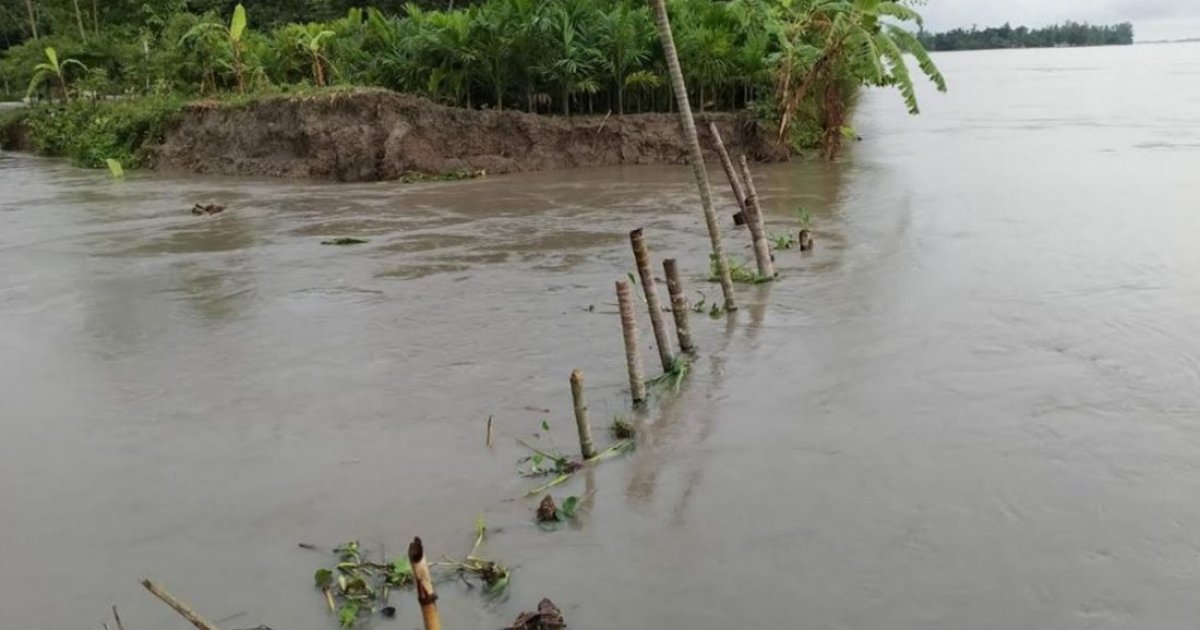 ভারী বৃষ্টিতে চার নদীর পানি বিপদসীমার ওপর, বন্যা শঙ্কা