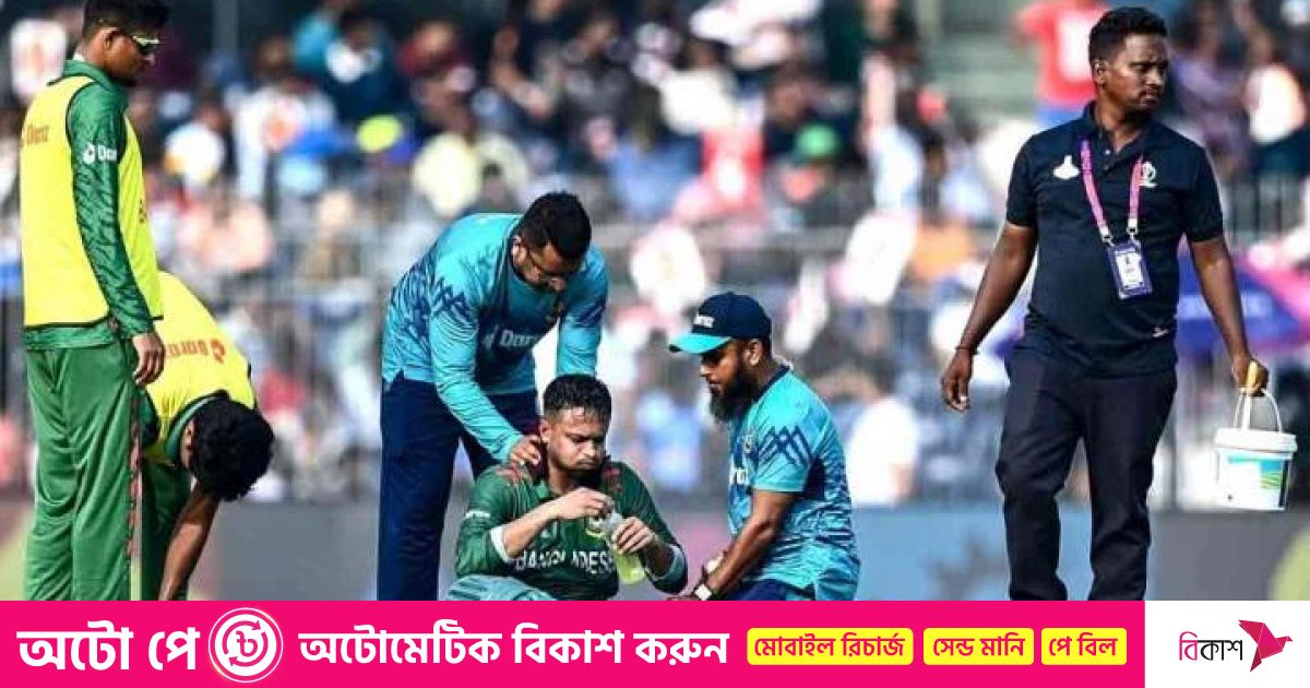 ঊরুতে টান সাকিবের, যেতে হয়েছে হাসপাতালে