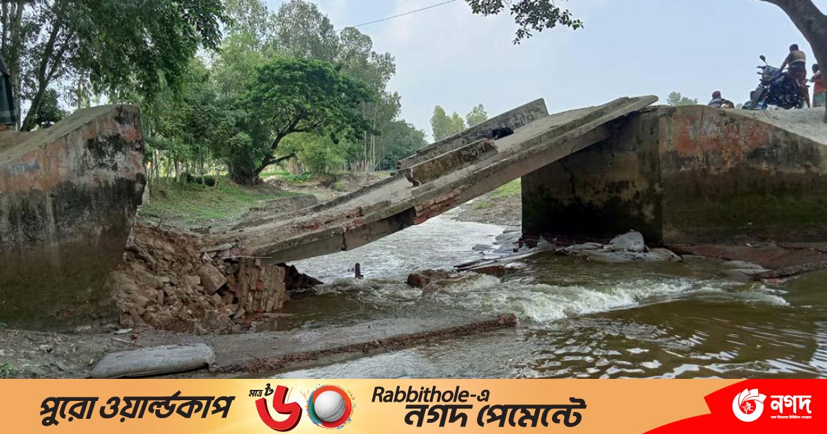 শেষ পর্যন্ত ধসেই গেলো গিদারি নদীর সেই ব্রিজটি