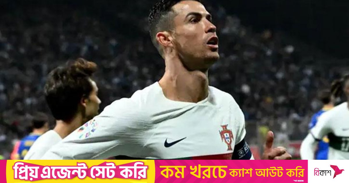 রোনালদোর জোড়া গোলে বসনিয়াকে উড়িয়ে দিলো পর্তুগাল