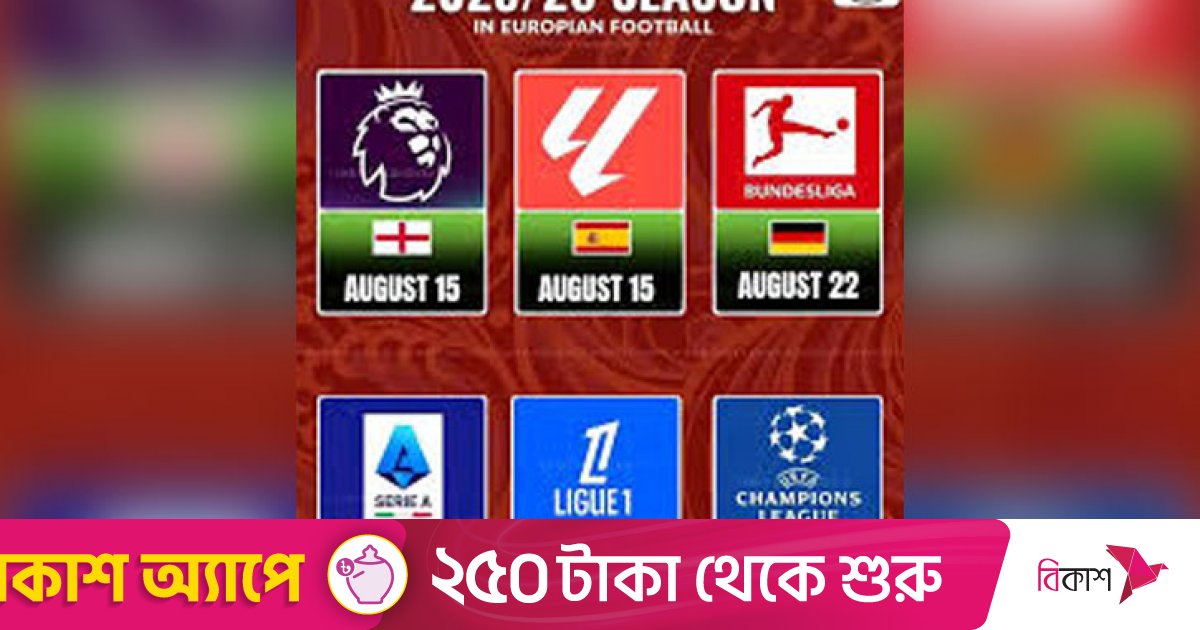 রাতে ফিরছে ইউরোপিয়ান ফুটবল