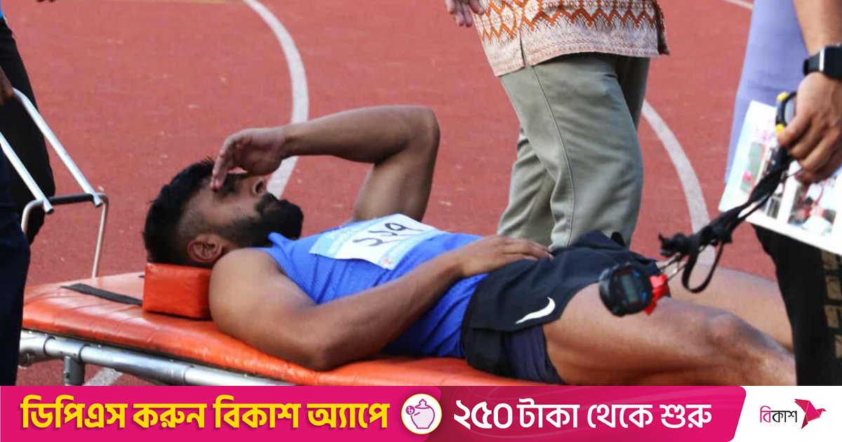 ট্র্যাকে পড়ে গিয়ে দ্রুততম মানব ইমরানুরের ক্ষোভ