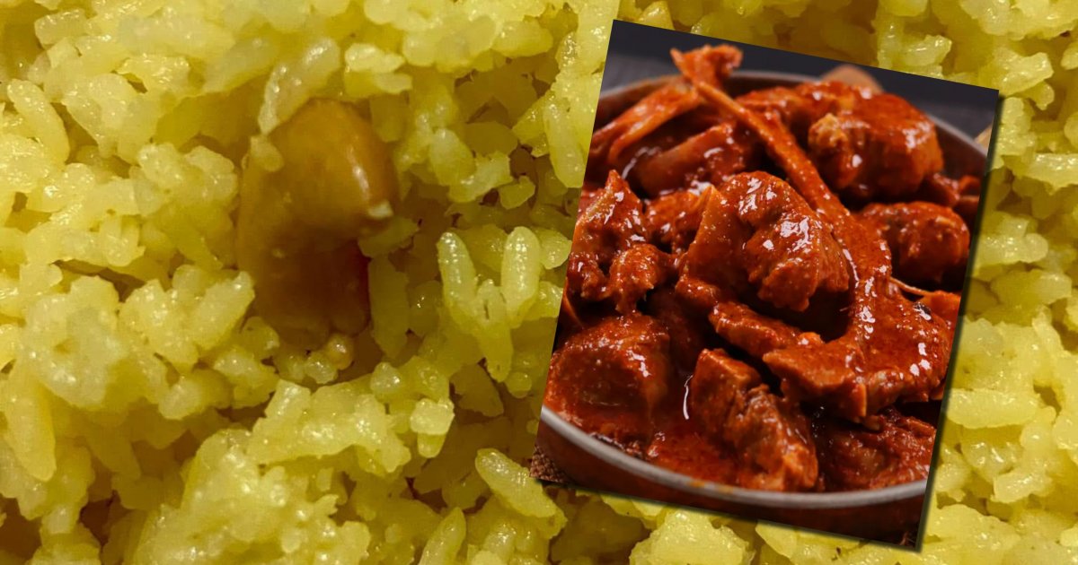 দশমীর দুপুরে বাসন্তী পোলাও আর মাটন রোগান জোশ