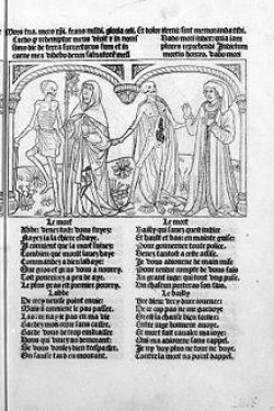 (La Danse macabre (Abbot and Bailiff). Paris, Guy Marchant, 1486)