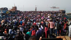 শিমুলিয়া ঘাটে জনসমুদ্র