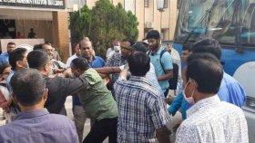 রাবিতে বামজোট নেতাদের ওপর পরিবহন কর্মচারীদের হামলা
