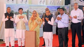 বঙ্গবাজারে ১০তলা মার্কেটসহ ৪ প্রকল্পের ভিত্তিপ্রস্তর স্থাপন করলেন প্রধানমন্ত্রী