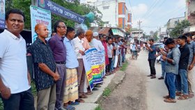 রংপুরে ৩ সাংবাদিকের ওপর হামলার প্রতিবাদে বিক্ষোভ