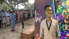 সাভারে আন্দোলনে নিহত গাইবান্ধার সজলের দাফন সম্পন্ন
