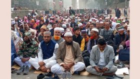 দাবি আদায়ে ইবতেদায়ি শিক্ষকদের অবস্থান কর্মসূচি চলছে