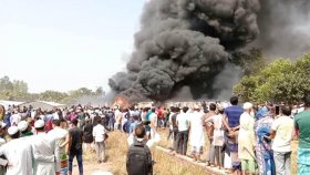 আশুলিয়ায় ঝুটের গুদামে আগুন, এক ঘণ্টা পর নিয়ন্ত্রণে