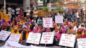 গার্মেন্টস শ্রমিকদের প্রতি সংহতি জানিয়ে গণতান্ত্রিক অধিকার কমিটির সমাবেশ