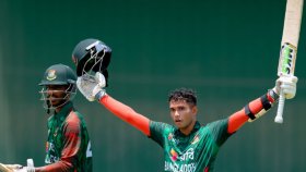 আবার আবরারের সেঞ্চুরি, বাংলাদেশের হ্যাটট্রিক জয়