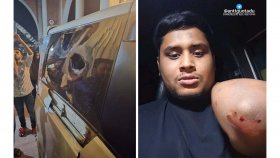 হাসনাত আব্দুল্লাহর গাড়িতে হামলা