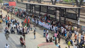 খালেদা জিয়ার দেশে ফেরা: পথে পথে নেতাকর্মীদের উচ্ছ্বাস