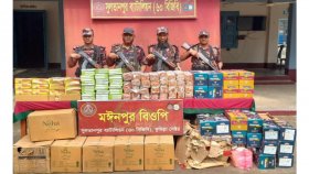 ব্রাহ্মণবাড়িয়ায় বিপুল পরিমাণ ভারতীয় পণ্য জব্দ