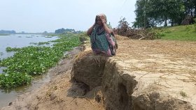 ধনাগোদা নদীর কয়েক কিলোমিটার এলাকাজুড়ে ভাঙন, বিলীন হচ্ছে জমি-ঘর