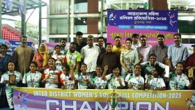 ভলিবলে চ্যাম্পিয়ন সাতক্ষীরা