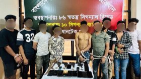 যৌথবাহিনীর অভিযানে অস্ত্রসহ ‘হিটলু বাবু’ গ্যাংয়ের ১০ জন গ্রেফতার