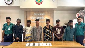 উত্তরায় ডাকাতির প্রস্তুতিকালে অস্ত্রসহ গ্রেফতার  ৬