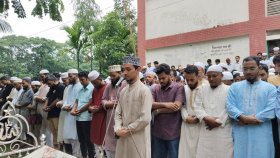 পারিবারিক কবরস্থানে শহীদ হাসানের দাফন সম্পন্ন