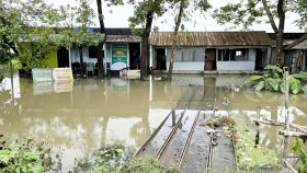 আখাউড়ায় বন্যা পরিস্থিতির উন্নতি, নামতে শুরু করেছে পানি