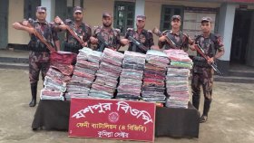 ফেনী সীমান্তে বিপুল পরিমাণ ভারতীয় পণ্য জব্দ