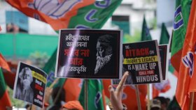 কলকাতা ও দিল্লিতে বাংলাদেশ দূতাবাসে বিক্ষোভ বিজেপির