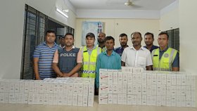 মৌলভীবাজারের কমলগঞ্জে বিদেশি সিগারেটসহ দুজন গ্রেফতার