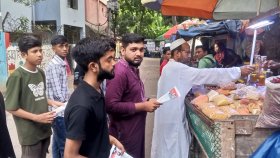 রাষ্ট্র মেরামতের ৩১ দফা প্রচারে যুবদলের লিফলেট বিতরণ