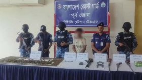 টেকনাফে যৌথবাহিনীর সঙ্গে ডাকাতদের গোলাগুলি: আগ্নেয়াস্ত্র ও অপহৃত যুবক উদ্ধার
