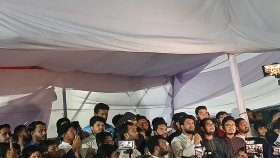 ঢাবিতে প্রথমবারের মতো ব্যানার নিয়ে শিবিরের বিক্ষোভ