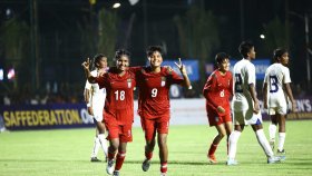 পূজার জোড়া গোলে শ্রীলঙ্কাকে আবারও উড়িয়ে দিয়েছে বাংলাদেশ 
