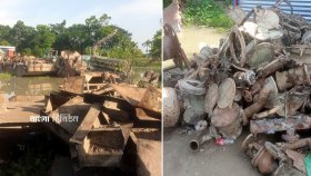 বরিশালে বিদেশি জাহাজ ডুবে জেগেছে চর, ৩৩ বছর পর উদ্ধার
