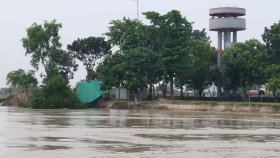পদ্মার ভাঙনে কুষ্টিয়া সীমান্তে বিজিবির বিওপি নদীগর্ভে বিলীন