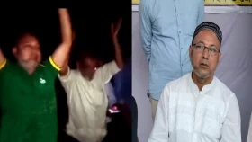বিএনপি প্রার্থীর আনন্দ মিছিলে ইউনিয়ন আ.লীগের সভাপতি, দিলেন স্লোগান