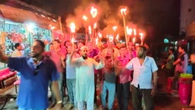মনোনয়ন পরিবর্তনের দাবিতে জয়পুরহাটে মশাল মিছিল