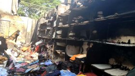 চাঁদপুরের বাজারে আগুনে পুড়লো ৫ দোকান