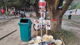 জাহাঙ্গীরনগর বিশ্ববিদ্যালয়ে ঘৃণাস্তম্ভ তৈরি, গোলাম আযম-নিজামীর ছবিতে ময়লা নিক্ষেপ