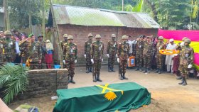 গাইবান্ধায় শায়িত হলেন সুদানে নিহত শান্তিরক্ষী সবুজ