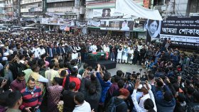 নয়াপল্টনে স্বেচ্ছাসেবক দল নেতা মুসাব্বিরের প্রথম জানাজা সম্পন্ন