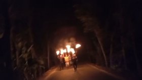 নড়িয়ায় গভীর রাতে আ.লীগের মশাল মিছিল