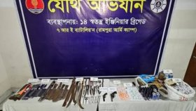 হাতিরঝিলে যৌথ বাহিনীর অভিযান, অস্ত্র-মাদক জব্দ 