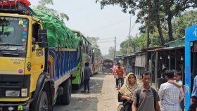 দৌলতদিয়ায় ফেরির অপেক্ষায় যানবাহনের দীর্ঘ সারি, জনমনে ক্ষোভ-আতঙ্ক