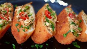 রঙিন ও মজাদার ব্রেড চিকেন পকেট