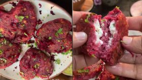 মুখরোচক নাস্তা পনির বিটরুট টিক্কা কাবাব