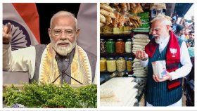 নেদারল‍্যান্ডসে মোদির ঝালমুড়ি, মাতলেন সবাই
