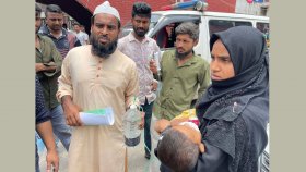 হামে আক্রান্ত ৯ মাসের শিশুকে নিয়ে হাসপাতালে হাসপাতালে ঘুরছেন পারভেজ