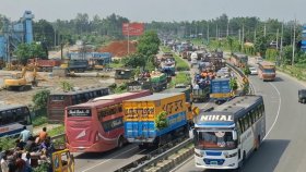 যানজট কমছে ঢাকা-টাঙ্গাইল মহাসড়কে