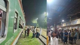 ভৈরবে রেলপথ অবরোধ: ৫টি ট্রেন মাঝরাস্তায় আটকা, চলাচল ব্যাহত